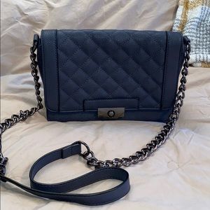 Dark grey cross body with chain detail